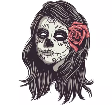 Adesivo ritratto ragazza santa muerte - TenStickers