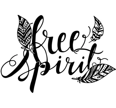 Adesivo scritta spirito libero - TenStickers