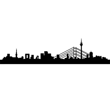 Adesivo silhouette Düsseldorf - TenStickers