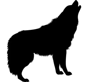 Adesivo silhouette lupo - TenStickers