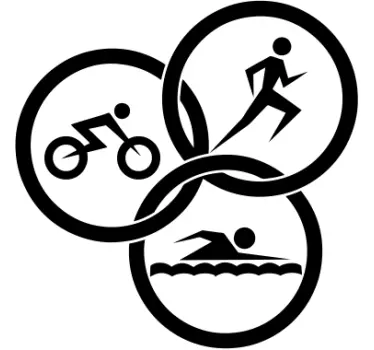 Adesivo Simbolo di sport di triathlon - TenStickers
