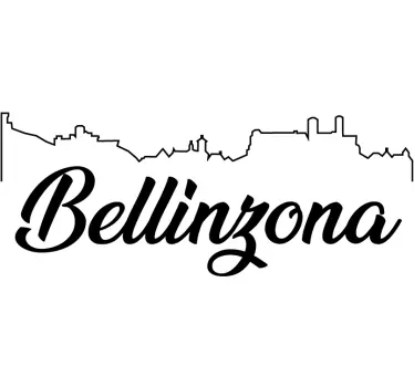 Adesivo skyline bellinzona - TenStickers