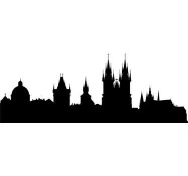 Adesivo skyline Praga - TenStickers