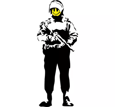 Adesivo soldato smiley Banksy - TenStickers