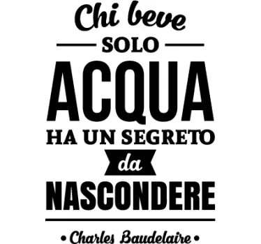 Adesivo cucina solo acqua segreto - TenStickers