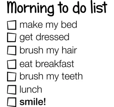 Adesivo specchio morning to do list - TenStickers