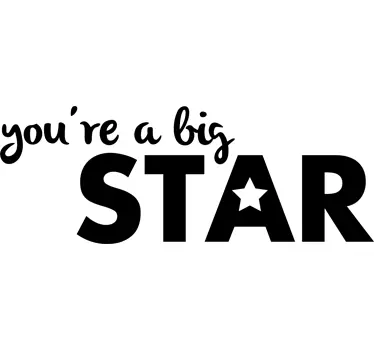 Adesivo specchio you are a big star - TenStickers