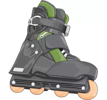 Adesivo sport estremo pattini in linea grafica - TenStickers