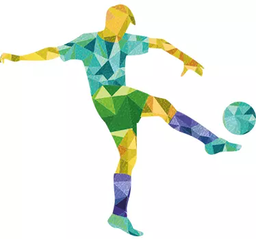 Adesivo Sportivo Calciatore figure geometriche - TenStickers