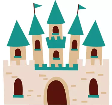 Adesivo testiera letto Castello bimbo - TenStickers