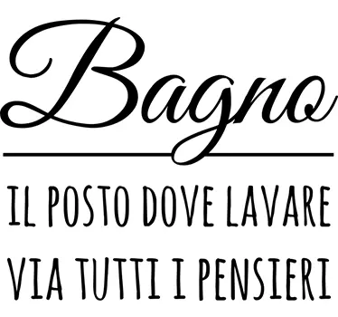 Adesivo testo bagno - TenStickers