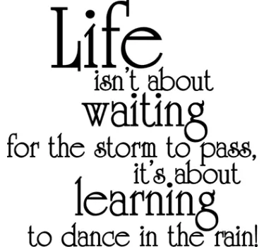 Adesivo Testo Dance in the Rain - TenStickers