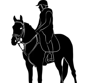 Adesivo uomo a cavallo - TenStickers