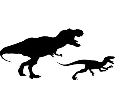 Adesivo velociraptor e t-rex - TenStickers