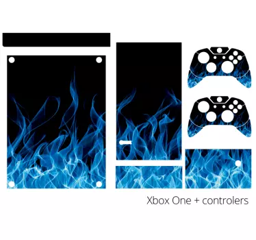 Adesivo xbox design blu fiammeggiante - TenStickers