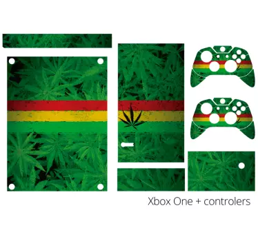 Adesivo xbox design foglia verde - TenStickers
