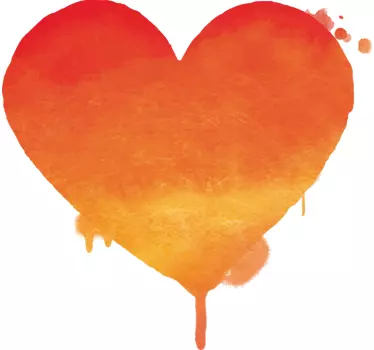 Autoadesivo della parete della casa del cuore dei graffiti - TenStickers