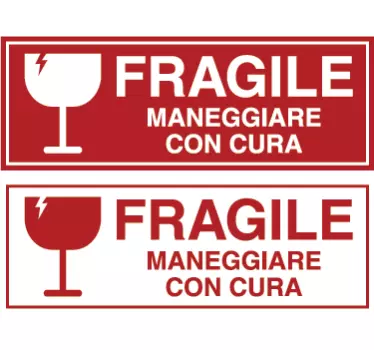 Etichette adesive pacchi MANEGGIARE CON CURA - TenStickers