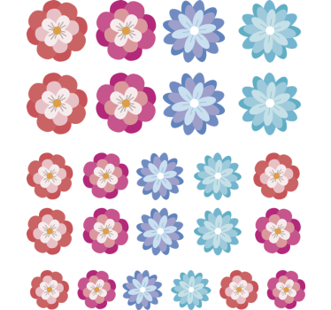 Kit adesivi piccoli fiorellini - TenStickers