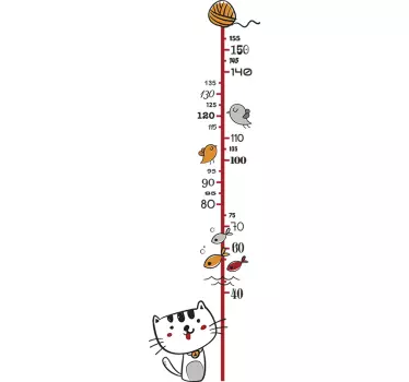 Metro adesivo per bambini con gatto - TenStickers