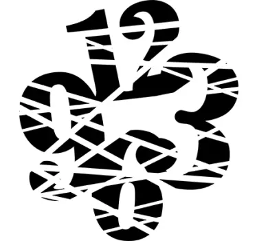 Numeri adesivi tagliati orologio - TenStickers