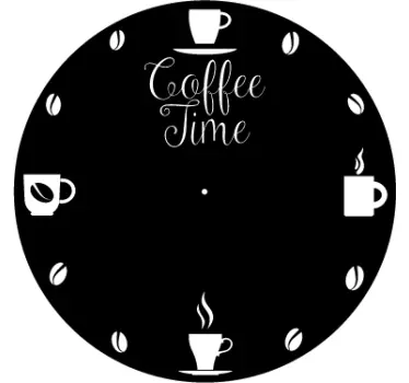 Orologio adesivo con Tazze da caffè - TenStickers