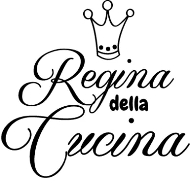 Adesivo murale frase Regina della Cucina - TenStickers