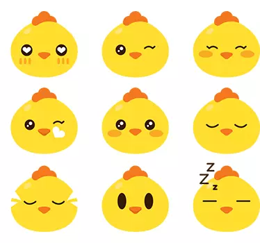 Set di adesivi murali pulcini ws - TenStickers