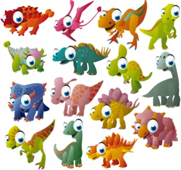 Set di stickers dinosauri - TenStickers