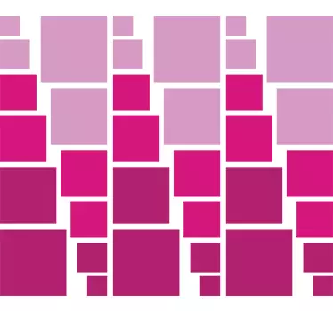 Set di stickers quadrati rosa - TenStickers