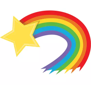 Sicker bambini stella arcobaleno - TenStickers