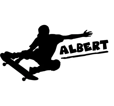Sricker murale skater nome personalizzato - TenStickers