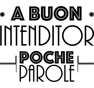 Adesivo muro a buon intenditor - TenStickers