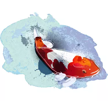 Adesivo muro acquarello pesce - TenStickers