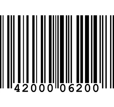 Adesivo muro codice a barre numeri - TenStickers