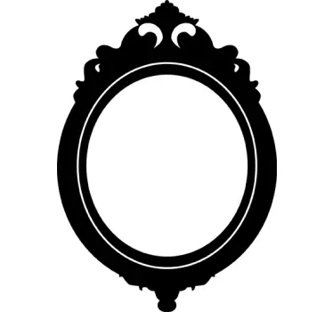 Adesivo muro cornice ovale vintage - TenStickers