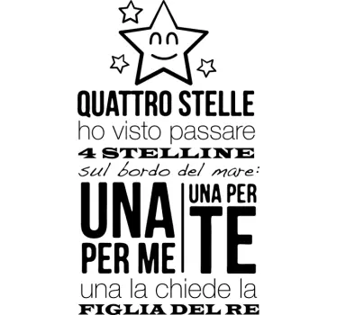 Adesivo muro filastrocca stelline - TenStickers