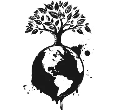Adesivo muro globo natura - TenStickers