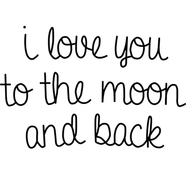 Adesivo muro I love you to the moon - TenStickers