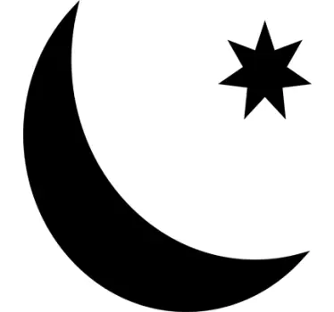 Adesivo muro mezza luna stella - TenStickers