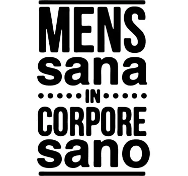 Adesivo muro scritta mens sana - TenStickers