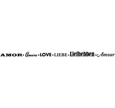 Sticker Amore in sei lingue diverse - TenStickers