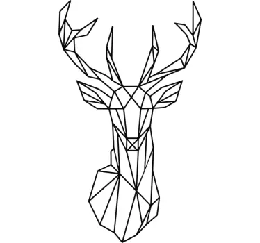 Adesivo animale cervo origami - TenStickers