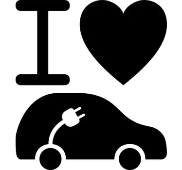 Sticker Auto Macchina Elettrica - TenStickers