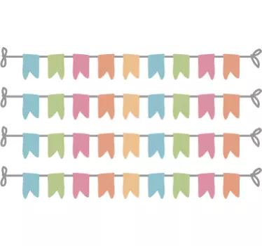 Sticker bambini bandierine colorate - TenStickers