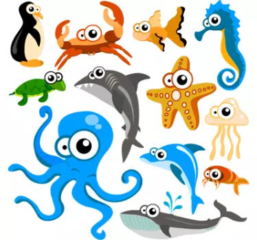 Sticker bambini in fondo al mar - TenStickers