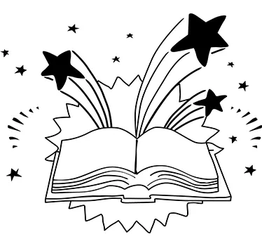 Sticker bambini libro immagina stelle - TenStickers