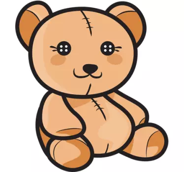 Sticker bambini orsetto marrone - TenStickers