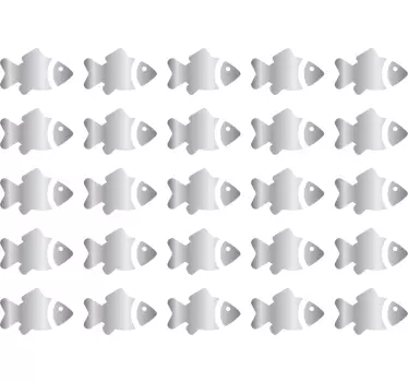 Sticker bambini pesce argentato - TenStickers