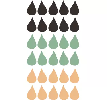 Sticker bambini pioggia colorata - TenStickers